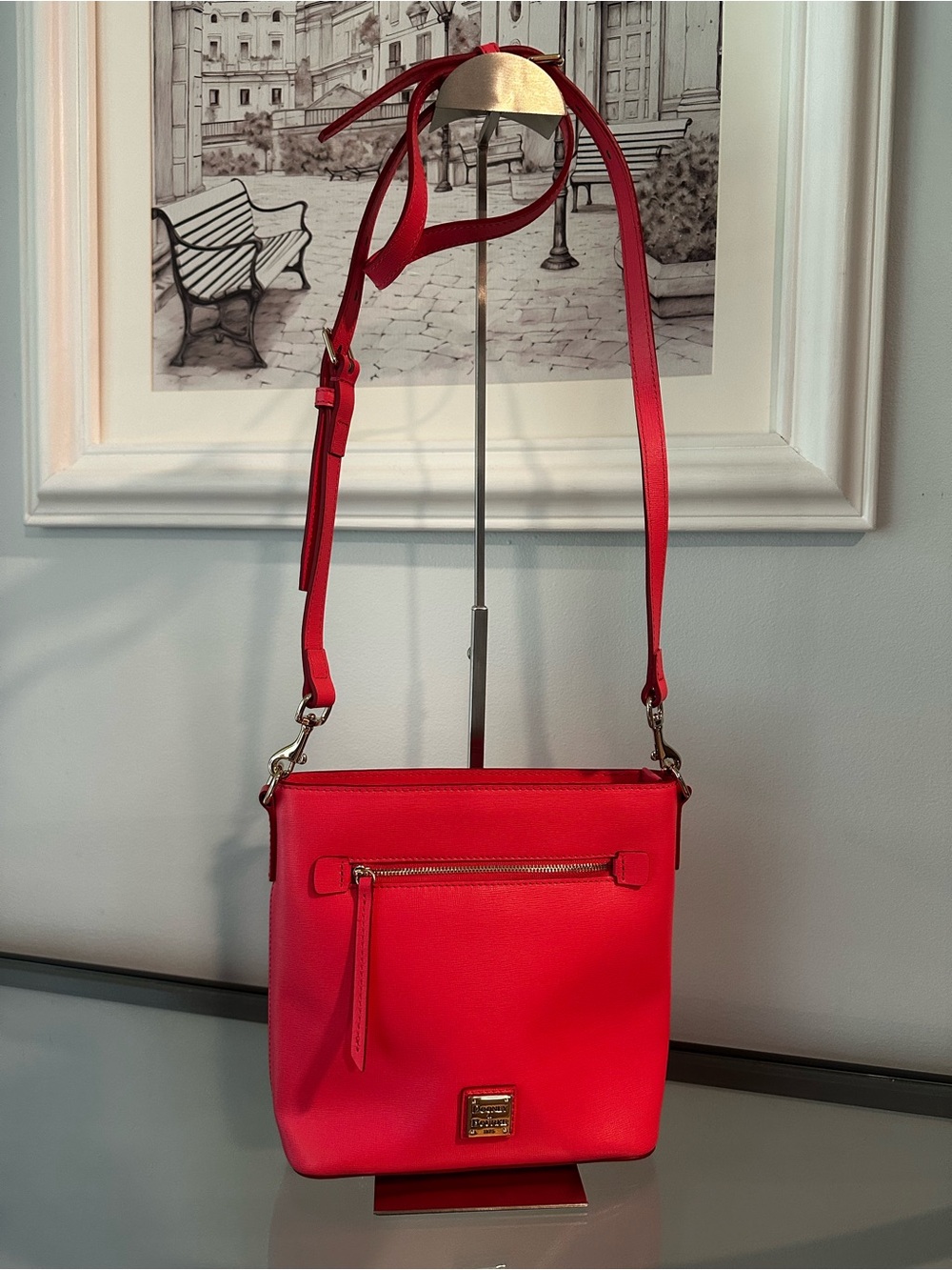 Dooney & Bourke Saffiano Crossbody Bag - Bubble Gum Pink